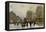 A Paris Street Scene in Winter-Luigi Loir-Framed Premier Image Canvas