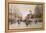 A Paris Street Scene-Eugene Galien-Laloue-Framed Premier Image Canvas