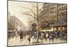A Paris Street Scene-Eugene Galien-Laloue-Mounted Giclee Print
