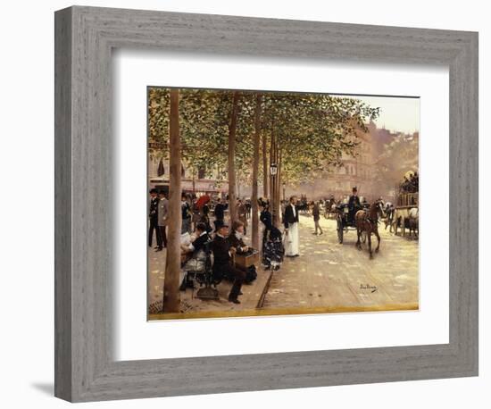 A Paris Street; Une Avenue Parisienne, C.1880-Jean Béraud-Framed Giclee Print