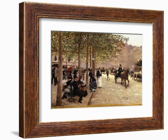 A Paris Street; Une Avenue Parisienne, C.1880-Jean Béraud-Framed Giclee Print