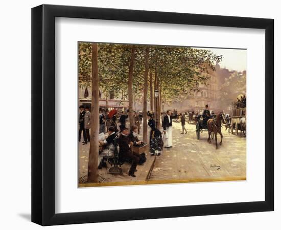 A Paris Street; Une Avenue Parisienne, C.1880-Jean Béraud-Framed Giclee Print