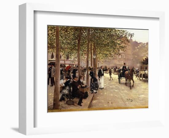 A Paris Street; Une Avenue Parisienne, C.1880-Jean Béraud-Framed Giclee Print