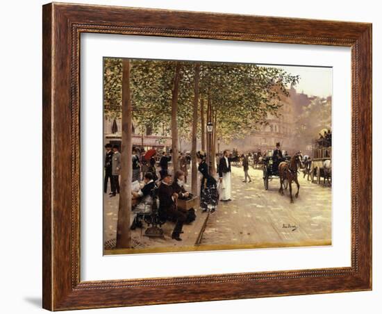 A Paris Street; Une Avenue Parisienne, C.1880-Jean Béraud-Framed Giclee Print