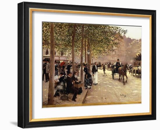 A Paris Street; Une Avenue Parisienne, C.1880-Jean Béraud-Framed Giclee Print