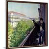 A Parisian Balcony in 1880 Painting by Gustave Caillebotte (1848-1894) 1880 Dim. 0,6X0,66 M Private-Gustave Caillebotte-Mounted Giclee Print