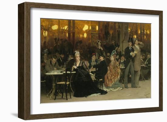 A Parisian Cafe, 1875-Ilya Efimovich Repin-Framed Giclee Print