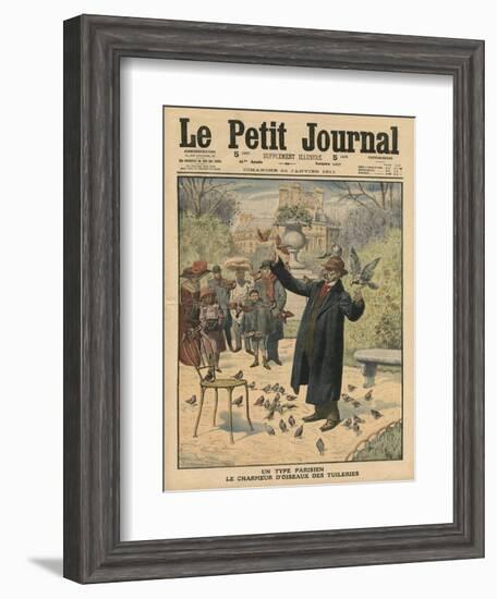 A Parisian Type, the Bird Charmer of the Tuileries-French School-Framed Giclee Print