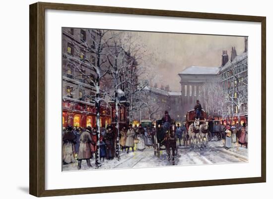 A Parisian Winter Scene-Eugene Galien-Laloue-Framed Giclee Print