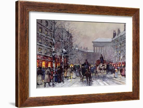 A Parisian Winter Scene-Eugene Galien-Laloue-Framed Giclee Print