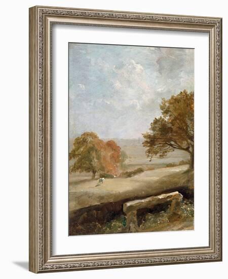 A Park Glade: View of Dedham Church-John Constable-Framed Giclee Print