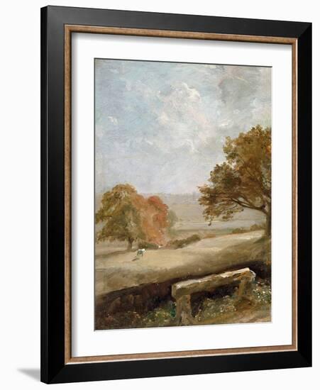 A Park Glade: View of Dedham Church-John Constable-Framed Giclee Print