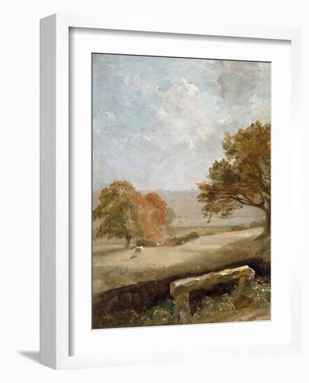 A Park Glade: View of Dedham Church-John Constable-Framed Giclee Print