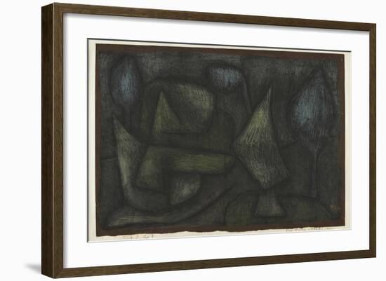 A Park Late in the Evening (Ein Park Abends Spät)-Paul Klee-Framed Giclee Print