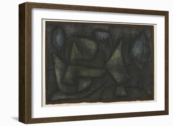 A Park Late in the Evening (Ein Park Abends Spät)-Paul Klee-Framed Giclee Print