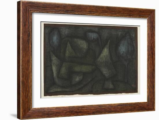 A Park Late in the Evening (Ein Park Abends Spät)-Paul Klee-Framed Giclee Print