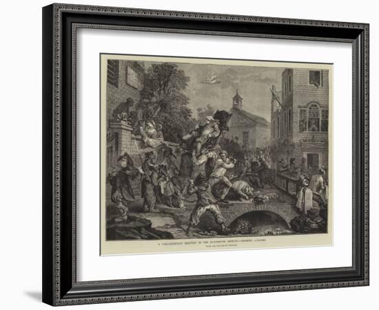 A Parliamentary Election in the Eighteenth Century, Chairing a Member-William Hogarth-Framed Giclee Print