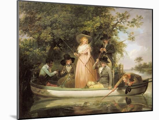 A Party Angling-George Morland-Mounted Giclee Print