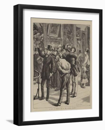 A Party of Working Men at the National Gallery-Edward Frederick Brewtnall-Framed Giclee Print