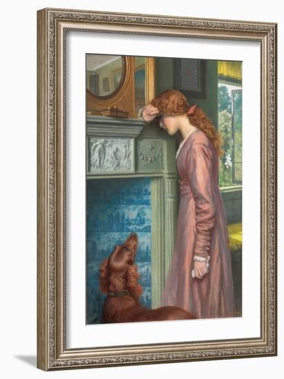 A Passing Cloud (Oil on Canvas)-Arthur Hughes-Framed Giclee Print