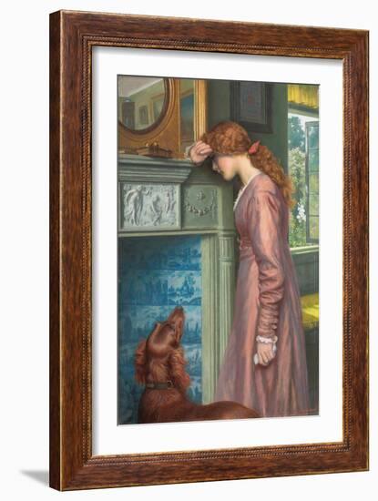 A Passing Cloud (Oil on Canvas)-Arthur Hughes-Framed Giclee Print