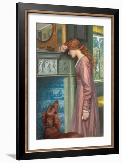 A Passing Cloud (Oil on Canvas)-Arthur Hughes-Framed Giclee Print