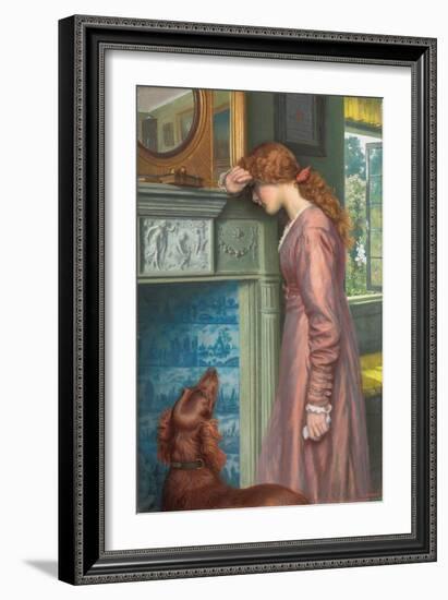 A Passing Cloud (Oil on Canvas)-Arthur Hughes-Framed Giclee Print