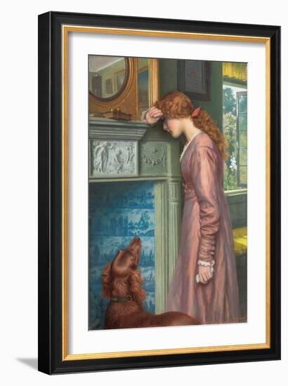 A Passing Cloud (Oil on Canvas)-Arthur Hughes-Framed Giclee Print