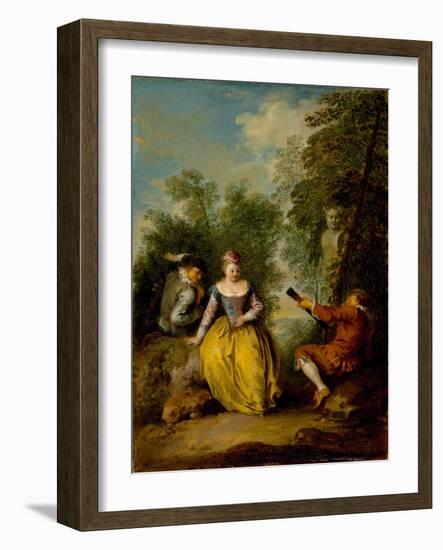 A Pastoral Concert, C.1725 (Oil on Panel)-Jean-Baptiste Joseph Pater-Framed Giclee Print