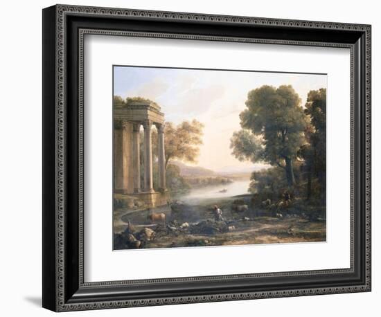 A Pastoral Landscape with Ruined Temple, C.1638-Claude Lorraine-Framed Giclee Print