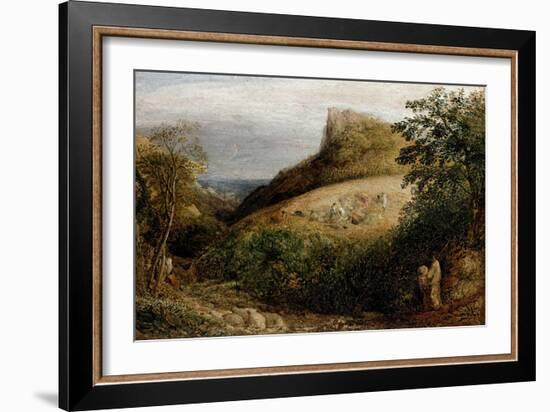 A Pastoral Scene, 19th Century-Samuel Palmer-Framed Giclee Print