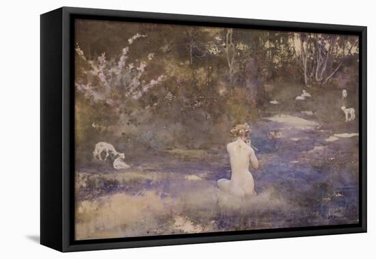 A Pastoral-John Reinhard Weguelin-Framed Premier Image Canvas