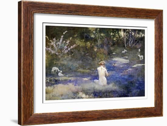 A Pastoral-John Reinhard Weguelin-Framed Art Print