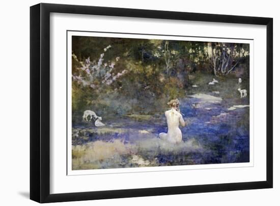 A Pastoral-John Reinhard Weguelin-Framed Art Print