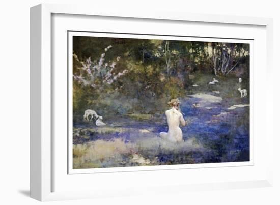 A Pastoral-John Reinhard Weguelin-Framed Art Print