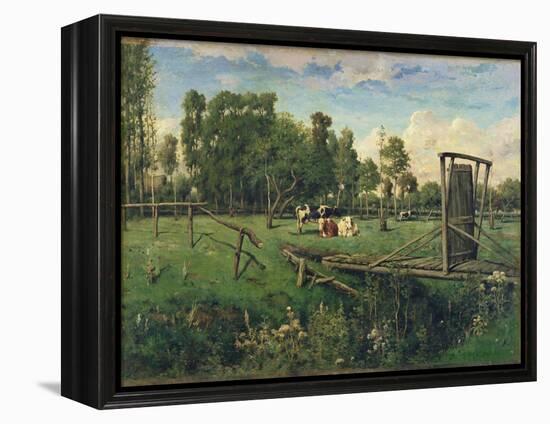 A Pasture in Normandy-Constant-emile Troyon-Framed Premier Image Canvas