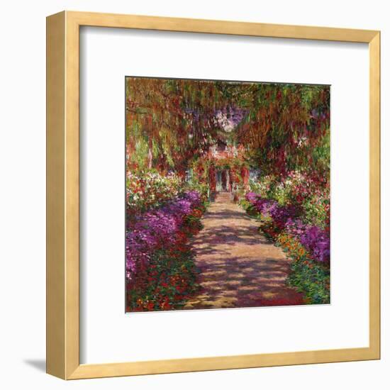 A Pathway in Monet's Garden, Giverny, 1902-Claude Monet-Framed Premium Giclee Print