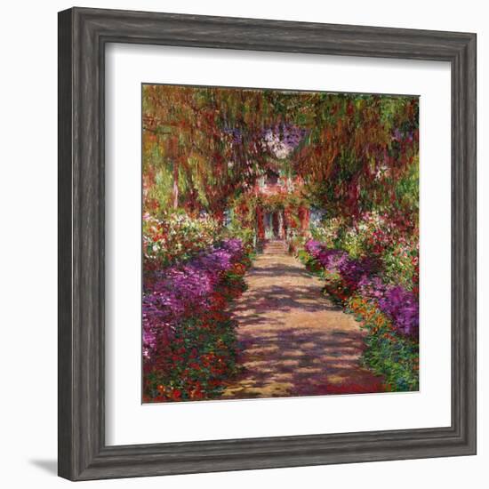 A Pathway in Monet's Garden, Giverny, 1902-Claude Monet-Framed Premium Giclee Print