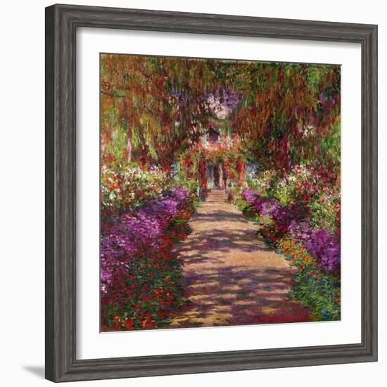 A Pathway in Monet's Garden, Giverny, 1902-Claude Monet-Framed Giclee Print