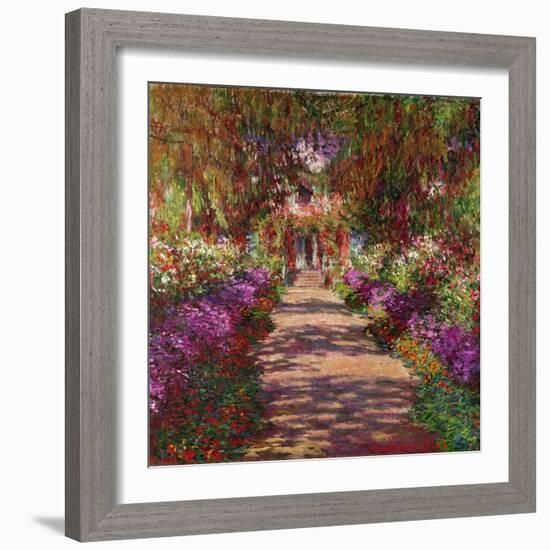 A Pathway in Monet's Garden, Giverny, 1902-Claude Monet-Framed Giclee Print