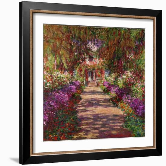 A Pathway in Monet's Garden, Giverny, 1902-Claude Monet-Framed Giclee Print