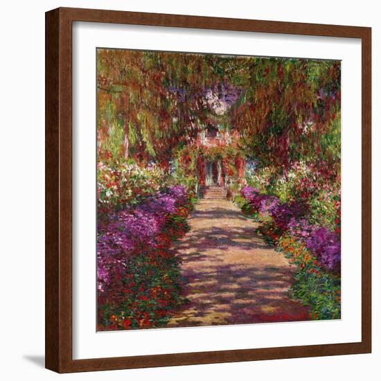 A Pathway in Monet's Garden, Giverny, 1902-Claude Monet-Framed Giclee Print