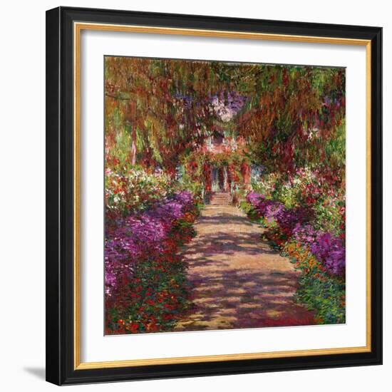 A Pathway in Monet's Garden, Giverny, 1902-Claude Monet-Framed Giclee Print