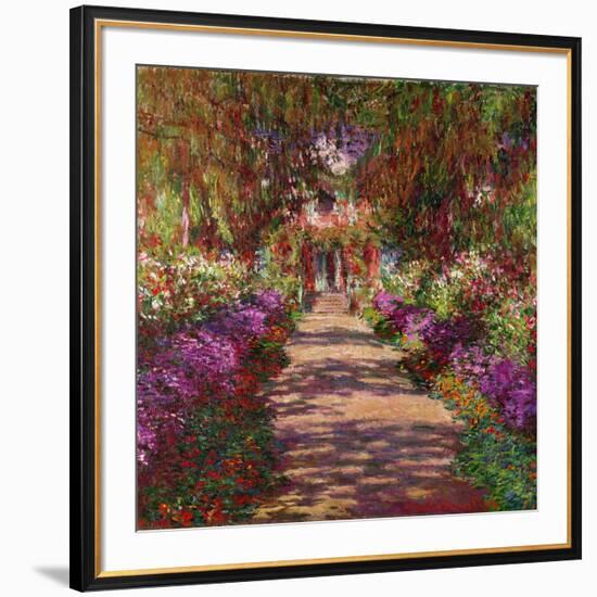 A Pathway in Monet's Garden, Giverny, 1902-Claude Monet-Framed Giclee Print