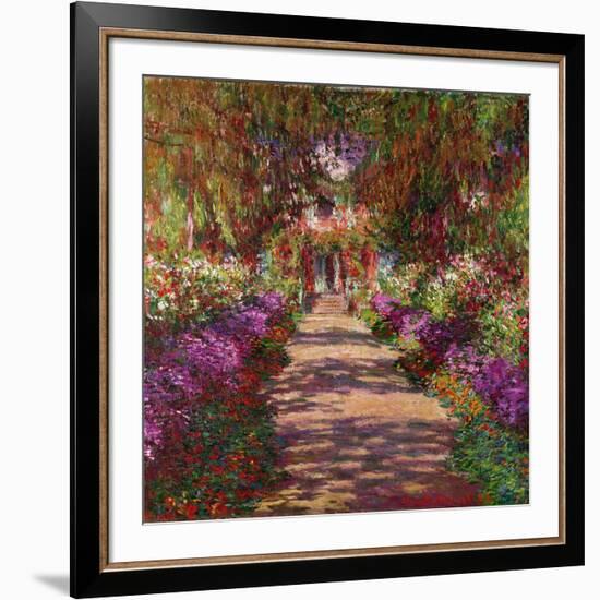 A Pathway in Monet's Garden, Giverny, 1902-Claude Monet-Framed Giclee Print