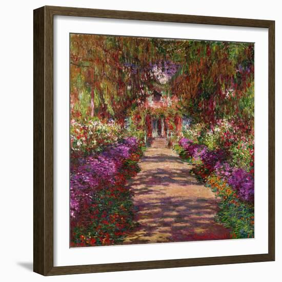 A Pathway in Monet's Garden, Giverny, 1902-Claude Monet-Framed Premium Giclee Print