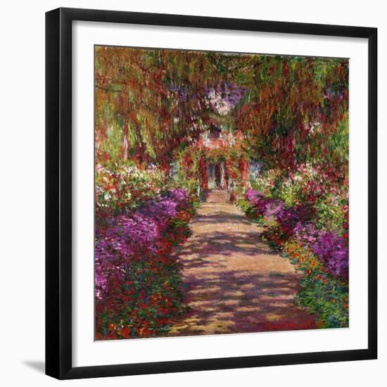 A Pathway in Monet's Garden, Giverny, 1902-Claude Monet-Framed Premium Giclee Print