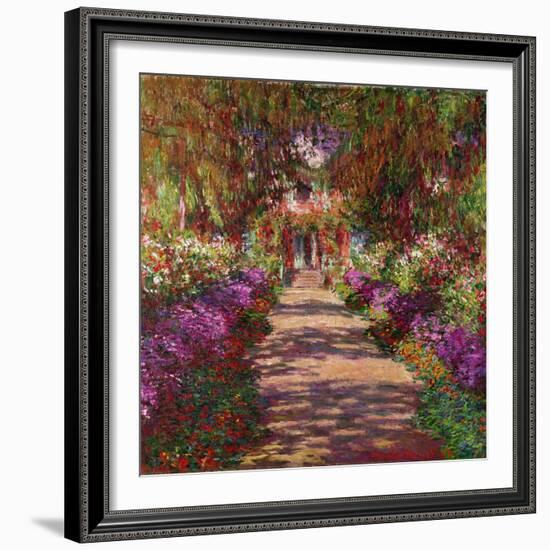 A Pathway in Monet's Garden, Giverny, 1902-Claude Monet-Framed Premium Giclee Print