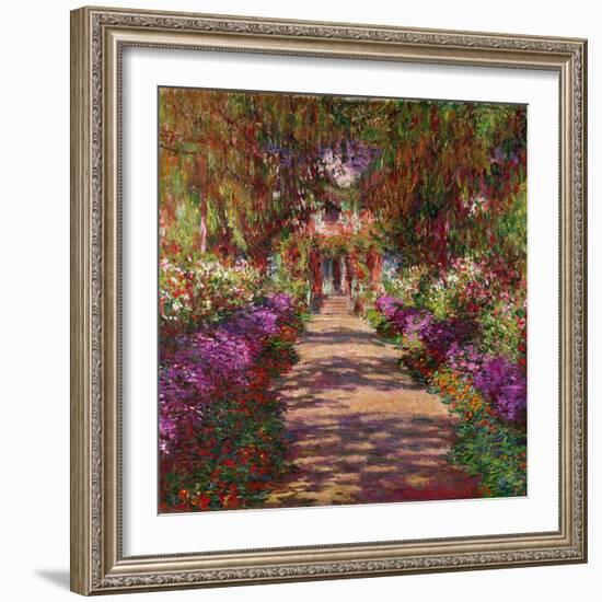 A Pathway in Monet's Garden, Giverny, 1902-Claude Monet-Framed Giclee Print