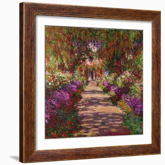 A Pathway in Monet's Garden, Giverny, 1902-Claude Monet-Framed Giclee Print